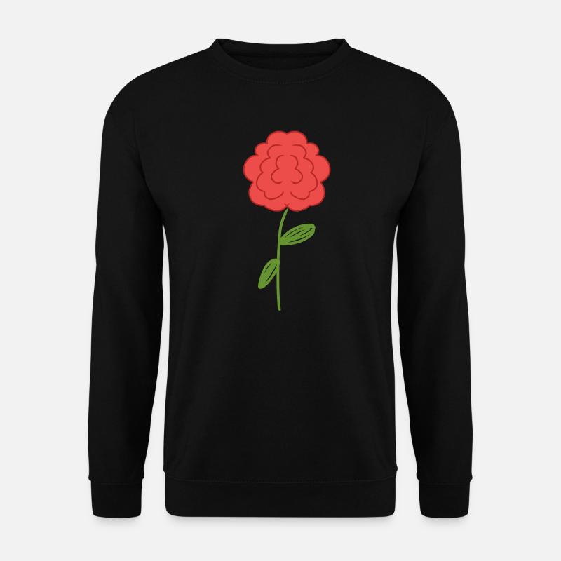 Rose flower red symbol - Unisex Sweatshirt - black