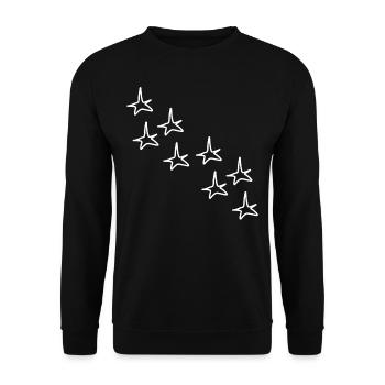 Star Shape Star Shape Symbol - Unisex Sweatshirt - black - Front - Alina (178cm) & Michal (187cm)
