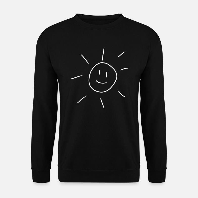 sonne glücklich natur wetter sommer - Unisex Pullover - Schwarz
