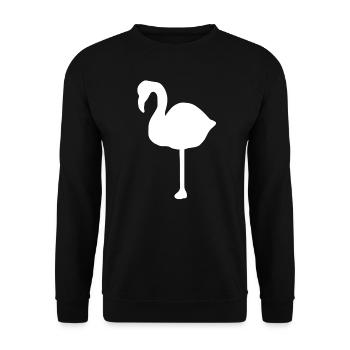 flamingo symbol tier - Unisex Pullover - Schwarz - Vorne - Alina (178cm) & Michal (187cm)