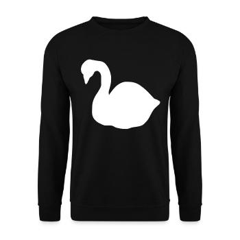cygne symbole cygnes animal oiseau - Sweat-shirt Unisexe - noir - Devant - Alina (178cm) & Michal (187cm)
