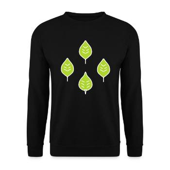 quatre feuilles vertes naturelles - Sweat-shirt Unisexe - noir - Devant - Alina (178cm) & Michal (187cm)