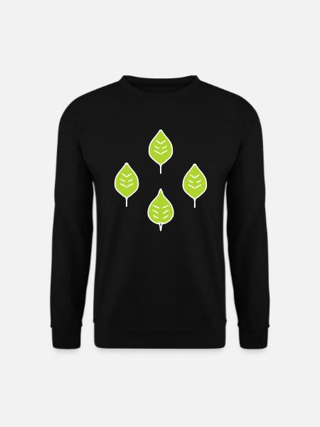 quatre feuilles vertes naturelles - Sweat-shirt Unisexe - noir