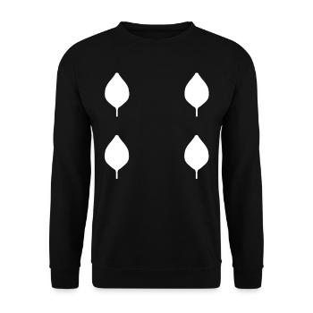 four leaves leaf nature pattern - Unisex Sweatshirt - black - Front - Alina (178cm) & Michal (187cm)