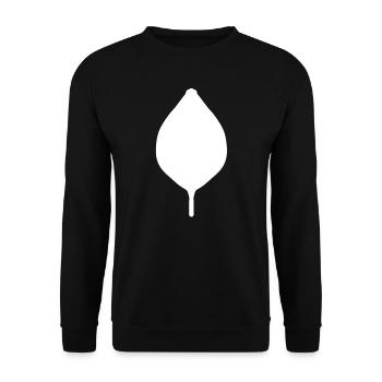 plant leaves leaf green nature symbol - Unisex Sweatshirt - black - Front - Alina (178cm) & Michal (187cm)