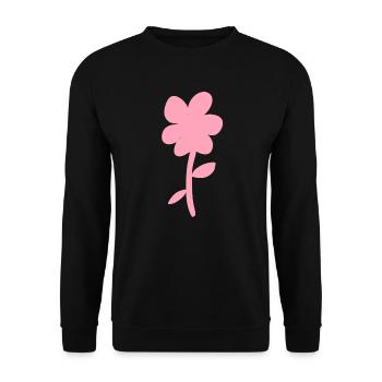 flower symbol nature plant - Unisex Sweatshirt - black - Front - Alina (178cm) & Michal (187cm)