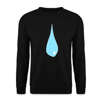 tear water sad - Unisex Sweatshirt - black - Front - Alina (178cm) & Michal (187cm)
