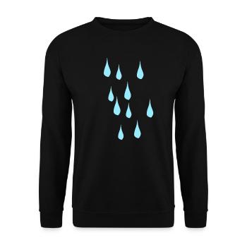 Tear Water Rain Tears Weather Blue - Unisex Sweatshirt - black - Front - Alina (178cm) & Michal (187cm)
