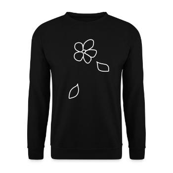 Fleur, Plante, Symbole, Nature, Feuilles - Sweat-shirt Unisexe - noir - Devant - Alina (178cm) & Michal (187cm)