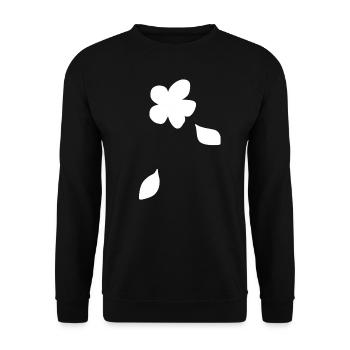 Fleur, Plante, Symbole, Nature, Feuilles, Feuille - Sweat-shirt Unisexe - noir - Devant - Alina (178cm) & Michal (187cm)