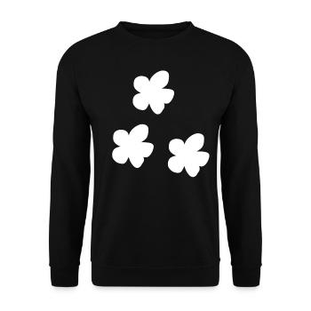 three flowers flower symbol plant nature - Unisex Sweatshirt - black - Front - Alina (178cm) & Michal (187cm)