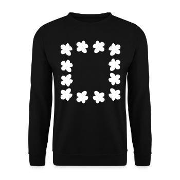 frame flowers flower plants symbol nature - Unisex Sweatshirt - black - Front - Alina (178cm) & Michal (187cm)