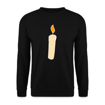 Bougie Symbole Feu Lumière - Sweat-shirt Unisexe - noir - Devant - Alina (178cm) & Michal (187cm)