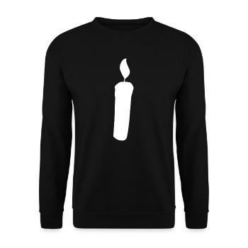 Bougie Forme Symbole Feu Lumière - Sweat-shirt Unisexe - noir - Devant - Alina (178cm) & Michal (187cm)