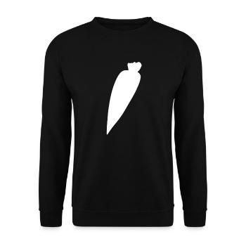 Carrot Symbol Food Shape - Unisex Sweatshirt - black - Front - Alina (178cm) & Michal (187cm)