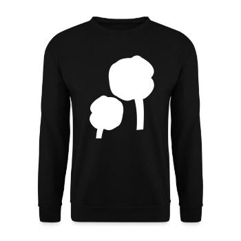 Two Roses Flower Flower Shape - Unisex Sweatshirt - black - Front - Alina (178cm) & Michal (187cm)