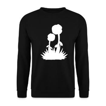 grass zwei blumen blume natur pflanze rosen - Unisex Pullover - Schwarz - Vorne - Alina (178cm) & Michal (187cm)