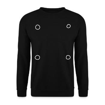 vier kreise kreis symbol form - Unisex Pullover - Schwarz - Vorne - Alina (178cm) & Michal (187cm)