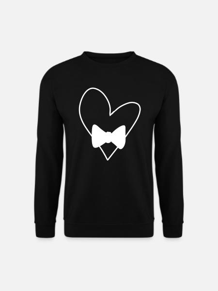 herz symbol liebe form schleife - Unisex Pullover - Schwarz