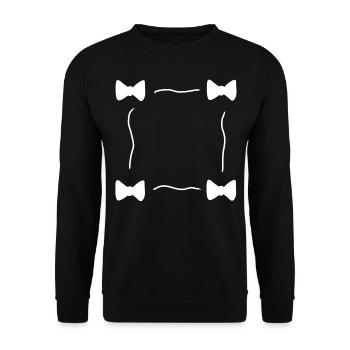 Four Loops Loop Symbol Frame - Unisex Sweatshirt - black - Front - Alina (178cm) & Michal (187cm)