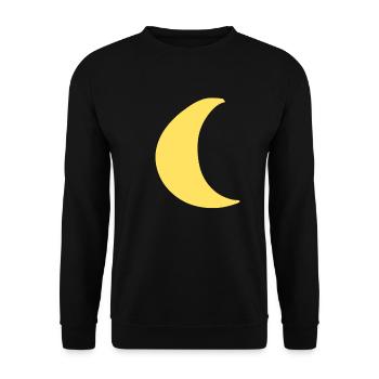 mond form planet symbol gelb - Unisex Pullover - Schwarz - Vorne - Alina (178cm) & Michal (187cm)
