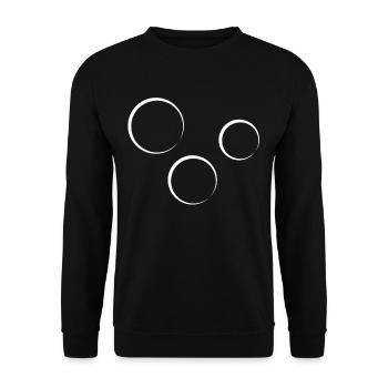 Icône en forme de cercle à trois cercles - Sweat-shirt Unisexe - noir - Devant - Alina (178cm) & Michal (187cm)