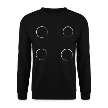 Four Circles Circle Shape Symbol - Unisex Sweatshirt - black - Front - Alina (178cm) & Michal (187cm)