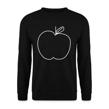 Apple Food Symbol Shape - Unisex Sweatshirt - black - Front - Alina (178cm) & Michal (187cm)