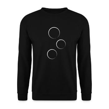 Cercle Trois cercles Forme Symbole - Sweat-shirt Unisexe - noir - Devant - Alina (178cm) & Michal (187cm)