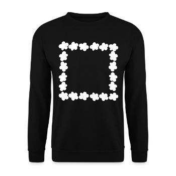 blumen blüte pflanze rahmen - Unisex Pullover - Schwarz - Vorne - Alina (178cm) & Michal (187cm)