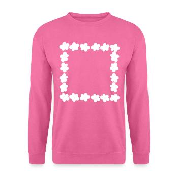 blumen blüte pflanze rahmen - Unisex Pullover - Pink - Vorne