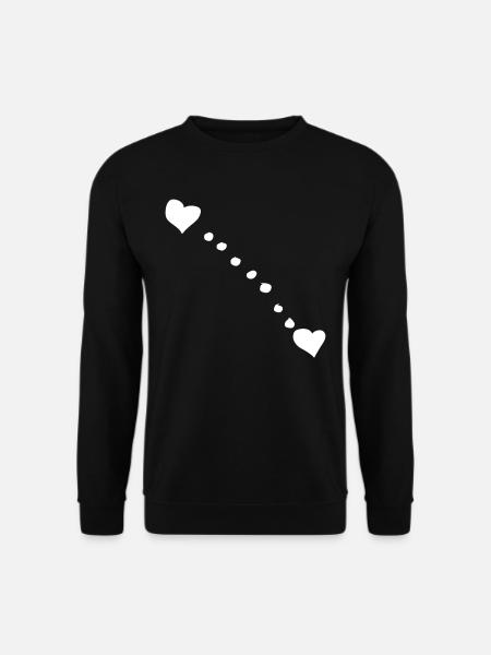 Point Hearts Heart Circles - Unisex Sweatshirt - black
