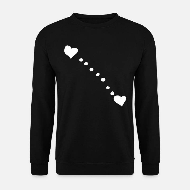 Cercles de cœur Point Hearts - Sweat-shirt Unisexe - noir
