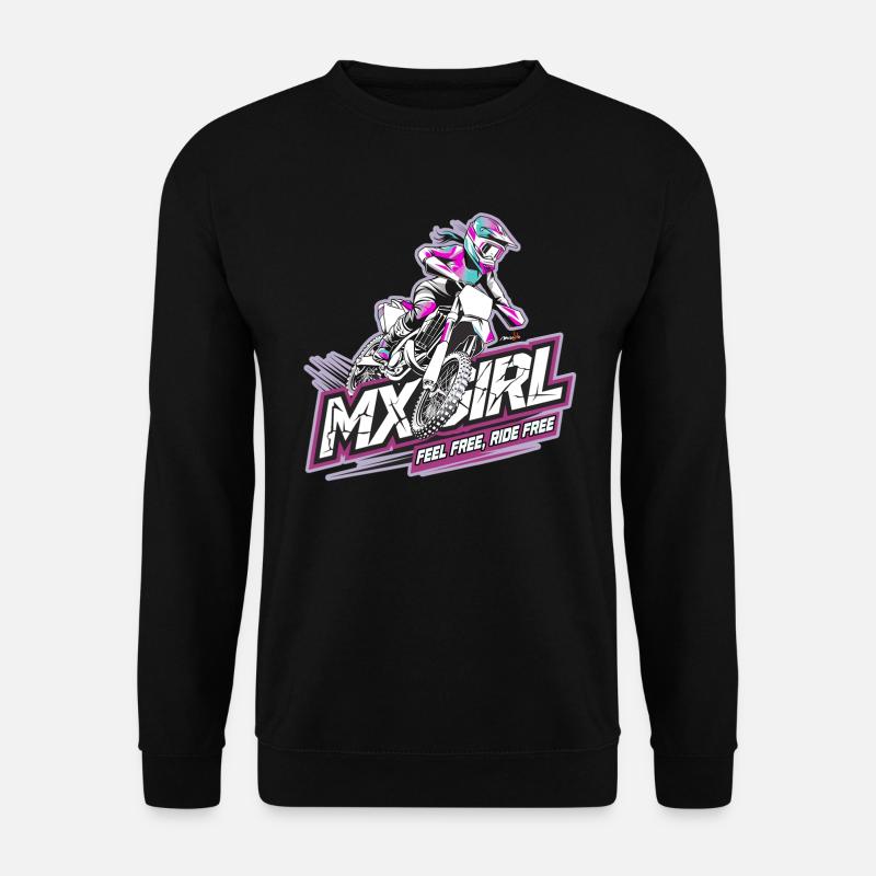 MX Mädchen - Motocross Style - Unisex Pullover - Schwarz