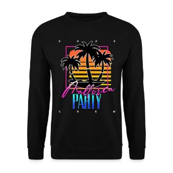 Majorque Party Crew 2025 (Garantie du prix le plus bas) - Sweat-shirt Unisexe - noir - Devant - Alina (178cm) & Michal (187cm)
