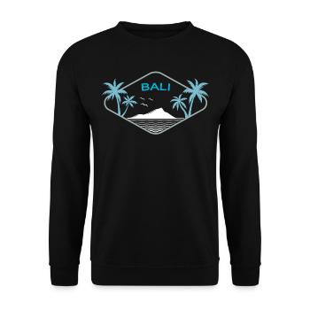 Bali Ubud Palmen Insel Sandstrand Yoga Nusa Penida - Unisex Pullover - Schwarz - Vorne - Alina (178cm) & Michal (187cm)