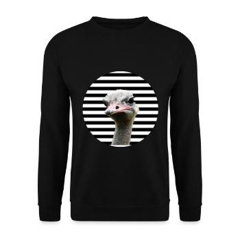 COOL SEIN BIRD FUNNY ANIMALS ZOO RAYÉ - Sweat-shirt Unisexe - noir - Devant - Alina (178cm) & Michal (187cm)