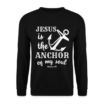 Jesus - Unisex Pullover - Schwarz - Vorne - Alina (178cm) & Michal (187cm)