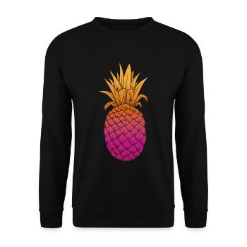 pineapple - Unisex Sweatshirt - black - Front - Alina (178cm) & Michal (187cm)