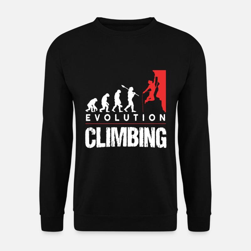Climbing Evolution Klettern Boulderer - Unisex Pullover - Schwarz