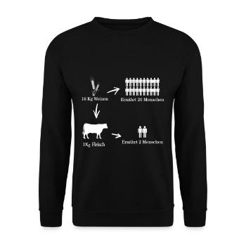 Vegan - Unisex Pullover - Schwarz - Vorne - Alina (178cm) & Michal (187cm)