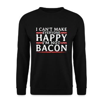 Bacon - Unisex Pullover - Schwarz - Vorne - Alina (178cm) & Michal (187cm)