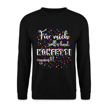 COOL FOR ME DEVRAIT AUJOURD'HUI CARNAVAL DE LA PLUIE KONFETTI - Sweat-shirt Unisexe - noir - Devant - Alina (178cm) & Michal (187cm)