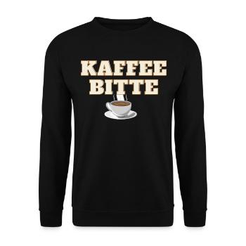 Kaffee Bitte - Unisex Pullover - Schwarz - Vorne - Alina (178cm) & Michal (187cm)