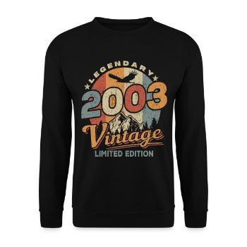 birthday 2003 - 20 years - Unisex Sweatshirt - black - Front - Alina (178cm) & Michal (187cm)