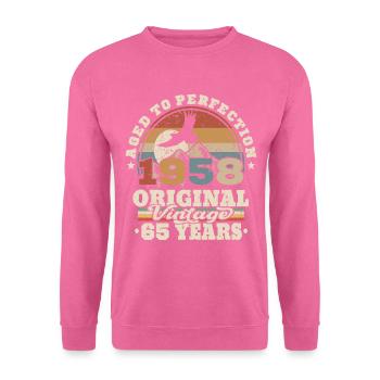 born in 1958 - 65 years old - Unisex Sweatshirt - pink - Front