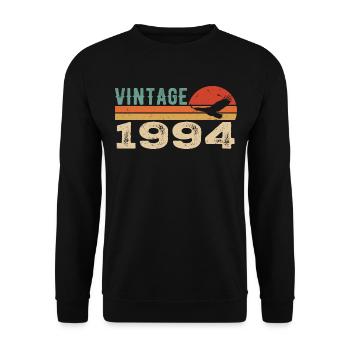 Vintage 1994 Birthday Gift 1994 Retro 1994 - Unisex Sweatshirt - black - Front - Alina (178cm) & Michal (187cm)