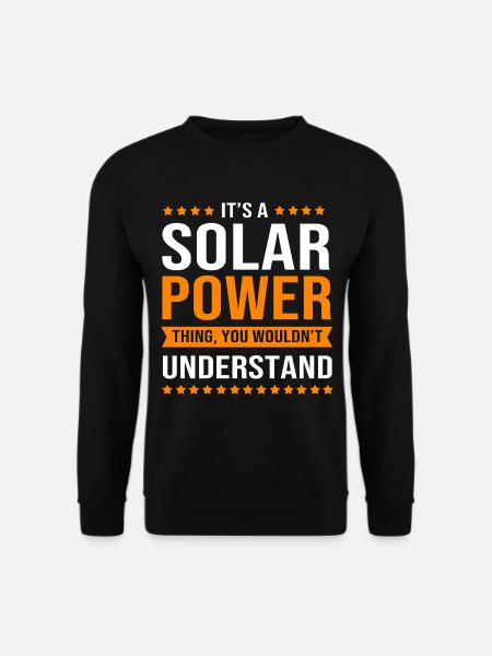 Erneuerbare Energien Solarzellen Photovoltaik - Unisex Pullover - Schwarz