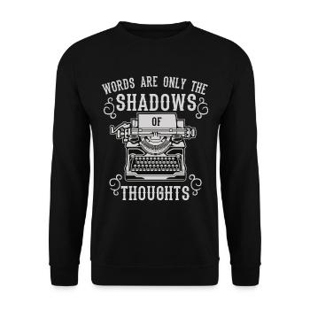 Ombres de pensées machine à écrire écrivain - Sweat-shirt Unisexe - noir - Devant - Alina (178cm) & Michal (187cm)