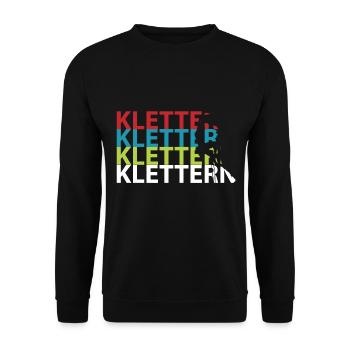 Klettern Kletterer - Unisex Pullover - Schwarz - Vorne - Alina (178cm) & Michal (187cm)